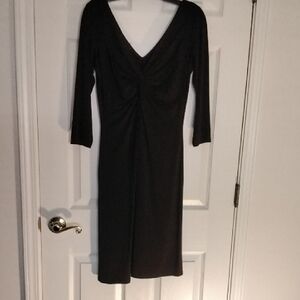 London Times Brown 3/4 Sleeve Dress
